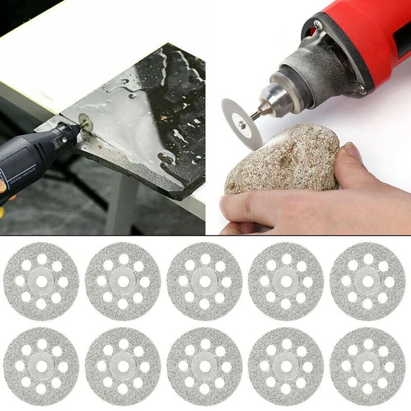 32/40/60PCS dischi da taglio diamantati levigatura mola circolare lama per sega lavorazione del legno per accessori Dremel trapano utensile rotante