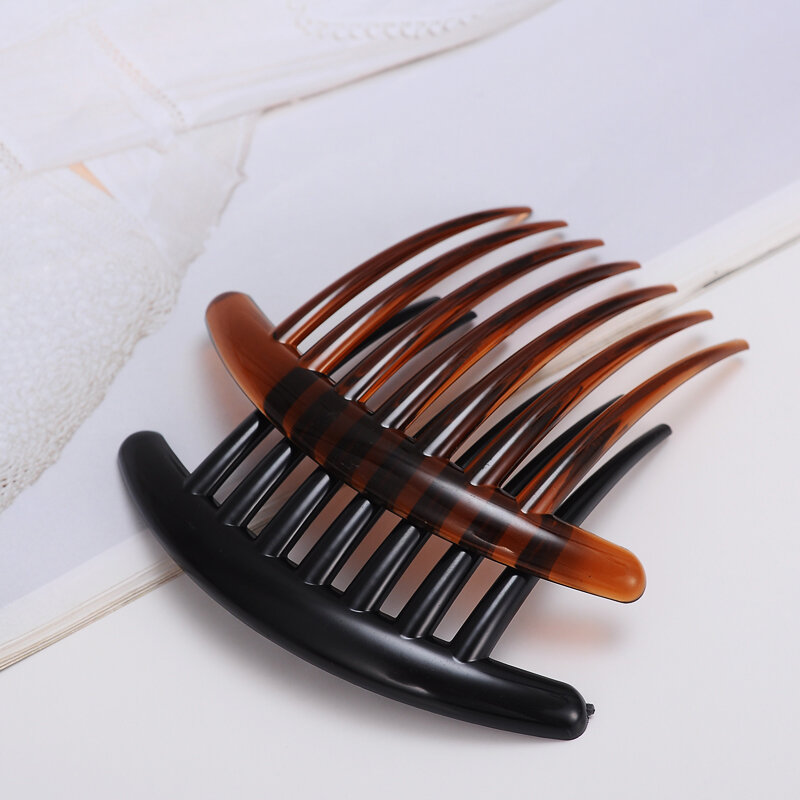 Escova de cabelo com 7 dentes feminina, acessório de cabelo para meninas com franja, design de penteado fixo, 6 peças