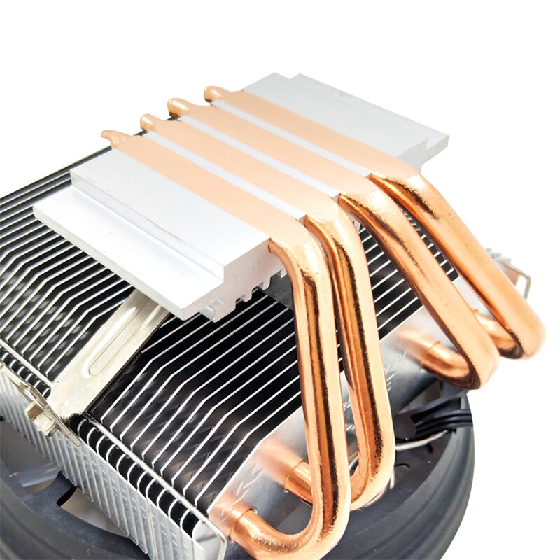 SNOWMAN-ventilador de refrigeración para ordenador, Enfriador de CPU de 120mm, 4 tubos de calor, 3 pines, PWM, 130W, para Intel LGA 2011/1200/1150