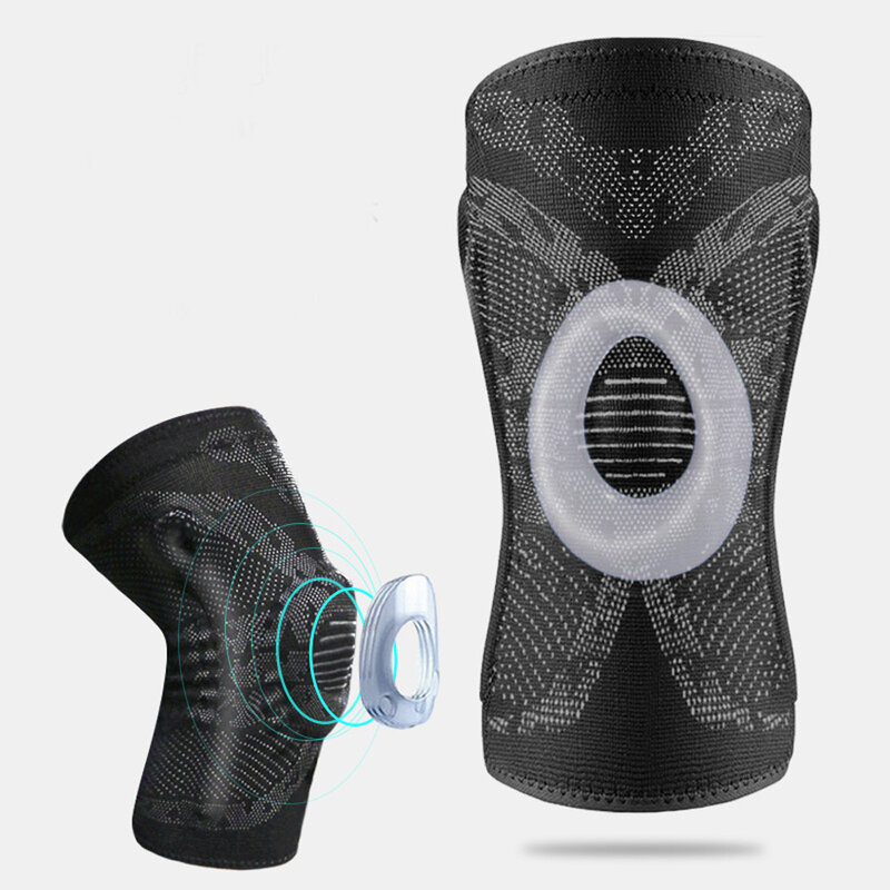 Knee Brace Support For Basketball Running Gym Fitness Sports Knee Pads Silicone Spring Joints Kneepad Meniscus Patella Protector