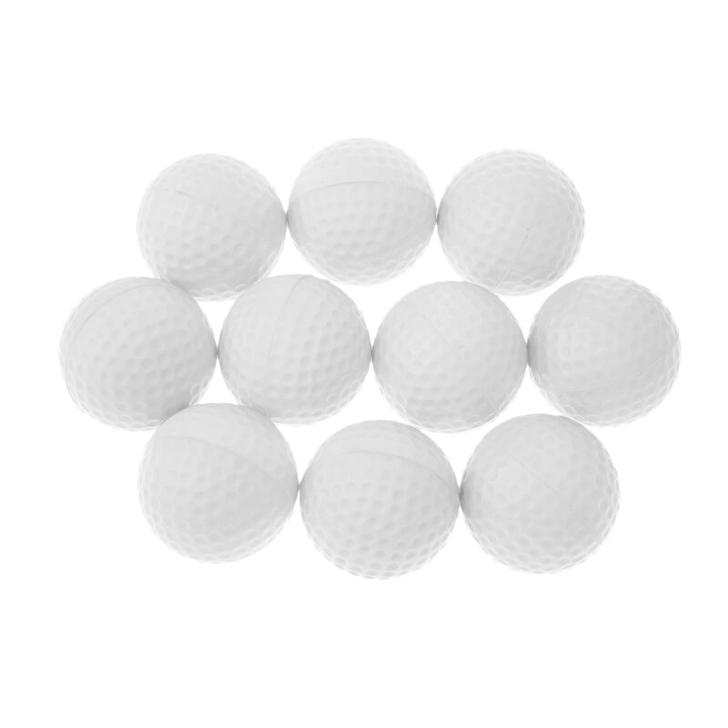 10 Pieces PU Foam Sponge Golf Training Soft Balls Golf Practice Balls Indoor Outdoor Golfer Training