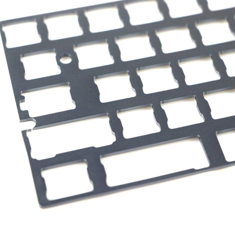 Placa de Teclado mecánico de aluminio, Placa plateada 60%, compatible con GK64, DZ60, GH60, CNC, envío directo