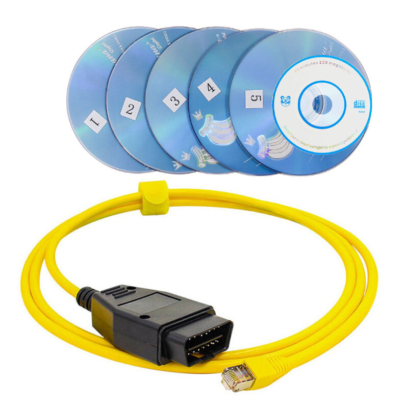 Cable de datos ESYS para BMW ENET Ethernet a OBD, interfaz E-SYS ICOM, codificación para Cable de diagnóstico serie F, 5 unids/lote