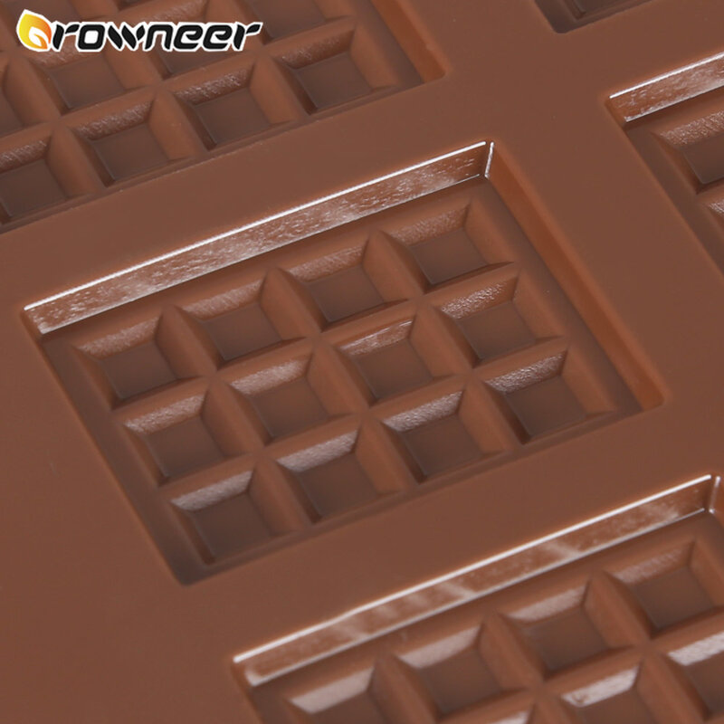 Molde de cubos para waffles, forma de silicone antiaderente para chocolate, ferramenta de confeitaria para decoração de bolos e doces com 12 peças
