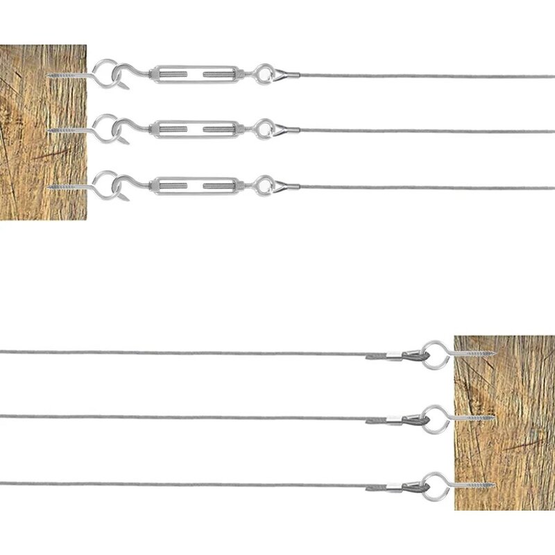 Cuerda de alambre Flexible recubierta de PVC, conjunto de tendedero de acero inoxidable transparente, accesorios para el hogar, 15M/30M