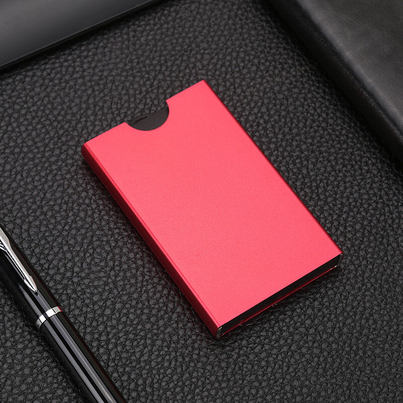 2019 New Business ID Credit Card Holder Thin Aluminum alloy Wallets Pocket Case Bank Credit Card Case RFID Protection Card Box