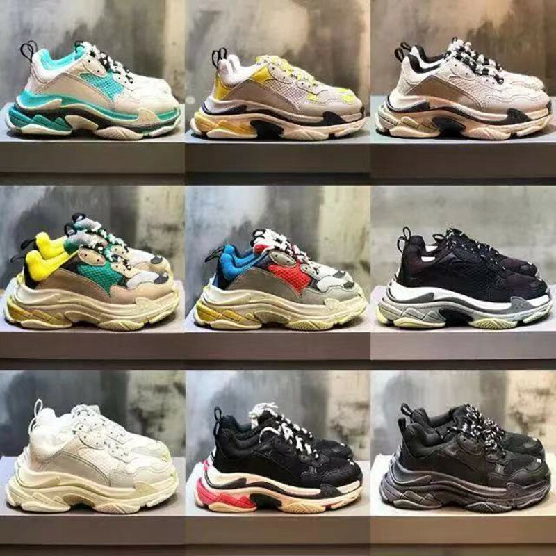 2021New Casual Designer Mens Shoes High Quality Mesh Breathable Walking Shoes Comfortable Jogging Sneakers Triple S Shoes