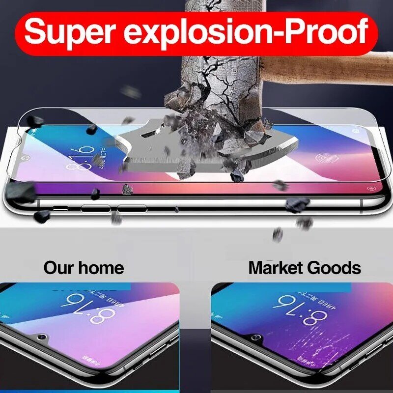 9HกระจกนิรภัยสำหรับRedmiหมายเหตุ9 Pro Screen ProtectorสำหรับXiaomi Redmiหมายเหตุ8 9S 9A 9C 8T 8A 7 7A 6 6A 5 5A K20โทรศัพท์แก้ว