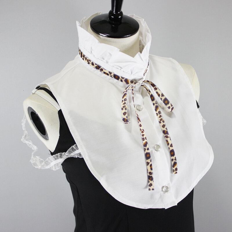 크레이프 직립 셔츠 여성 보우 붕대 디키 정장 장식 가짜 칼라 분리형 목걸이, 신제품 무료 배송