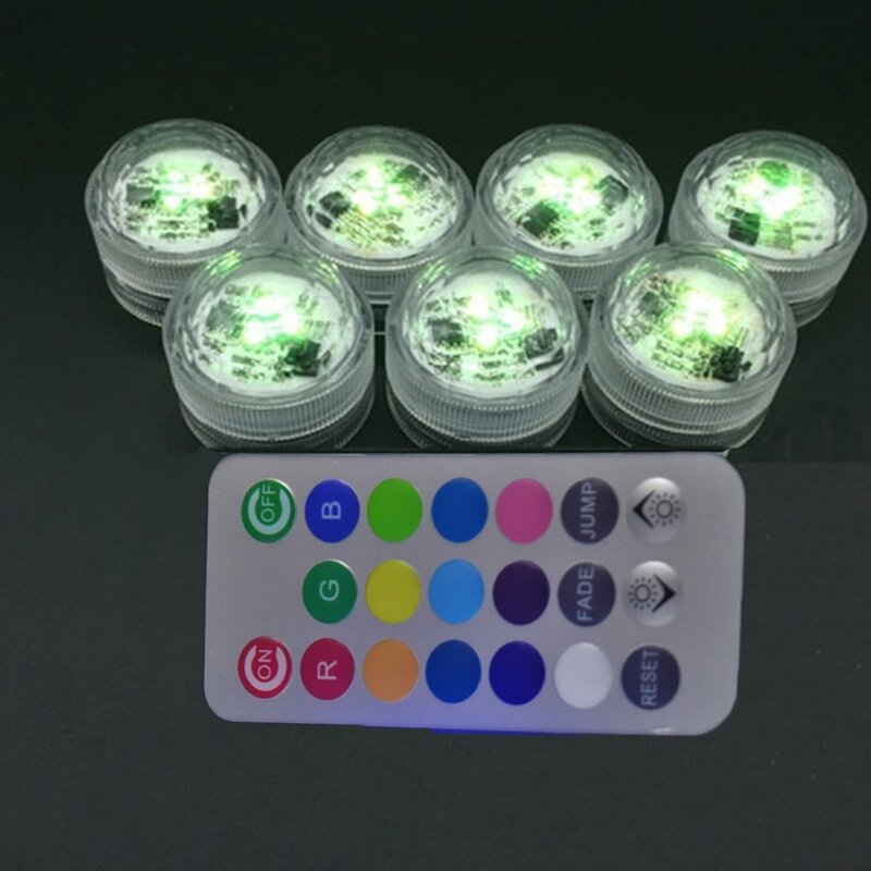 잠수정 LED RGB 램프 원격 제어 다채로운 방수 조명, 크리스마스 파티 장식 및 다이빙을 위한 꽃병 기반