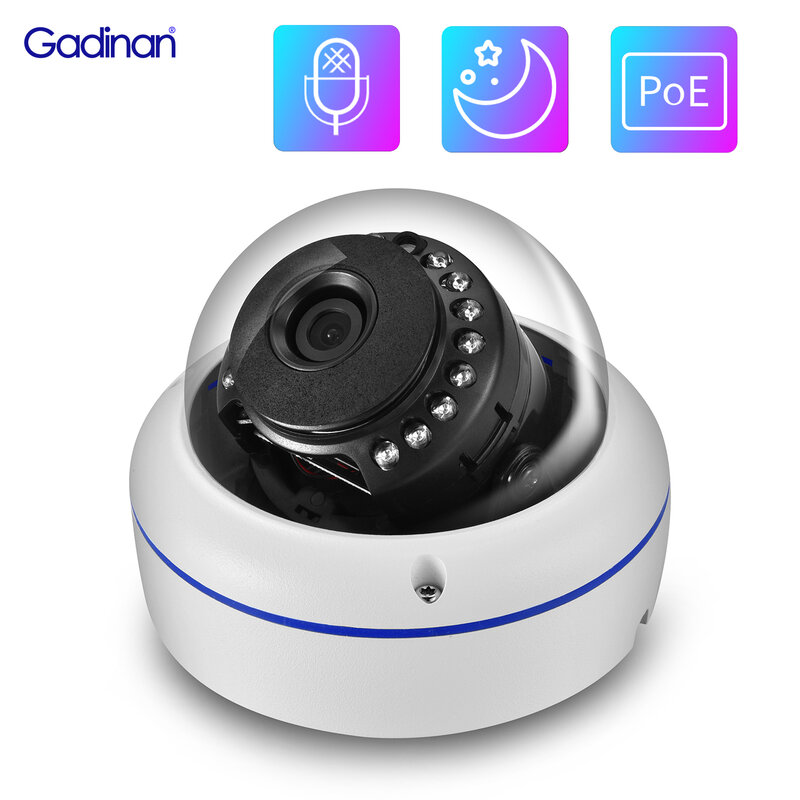 Gadinan – Mini caméra de Surveillance dôme extérieure IP POE 8MP 5MP 48V, dispositif de sécurité étanche et antidéflagrant