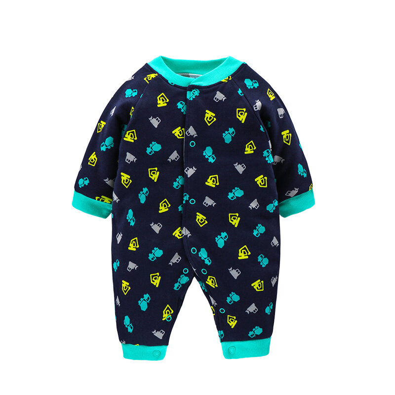 Car baby one piece clothes newborn hip suit boys and girls spring and autumn open gear climbing clothes pure cotton