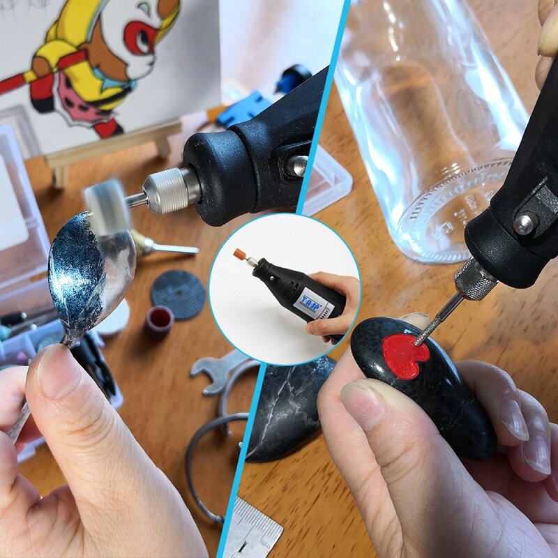 Tasp 230v 130w dremel conjunto de ferramentas rotativas elétrica mini broca gravador moagem kit com acessórios ferramentas elétricas para projetos de artesanato