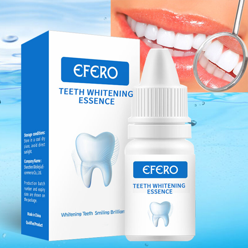EFERO-suero blanqueador de dientes, esencia blanca para eliminar manchas de placa, cuidado de higiene bucal, aliento fresco, herramientas dentales con hisopo