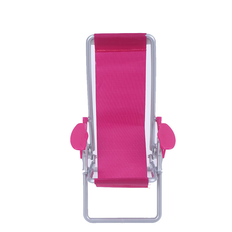 Bybrana bonecas casa móveis escala 1/6 fldable cadeira de banho acessórios para boneca para cadeira de praia casa lounge rosa vermelha