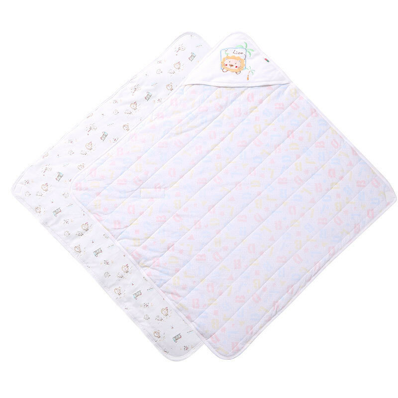 Ay tescobaby swaddle cobertor algodão recém-nascido impresso primavera outono macio cama saco de dormir colcha bebê swaddling envoltório 90x90cm