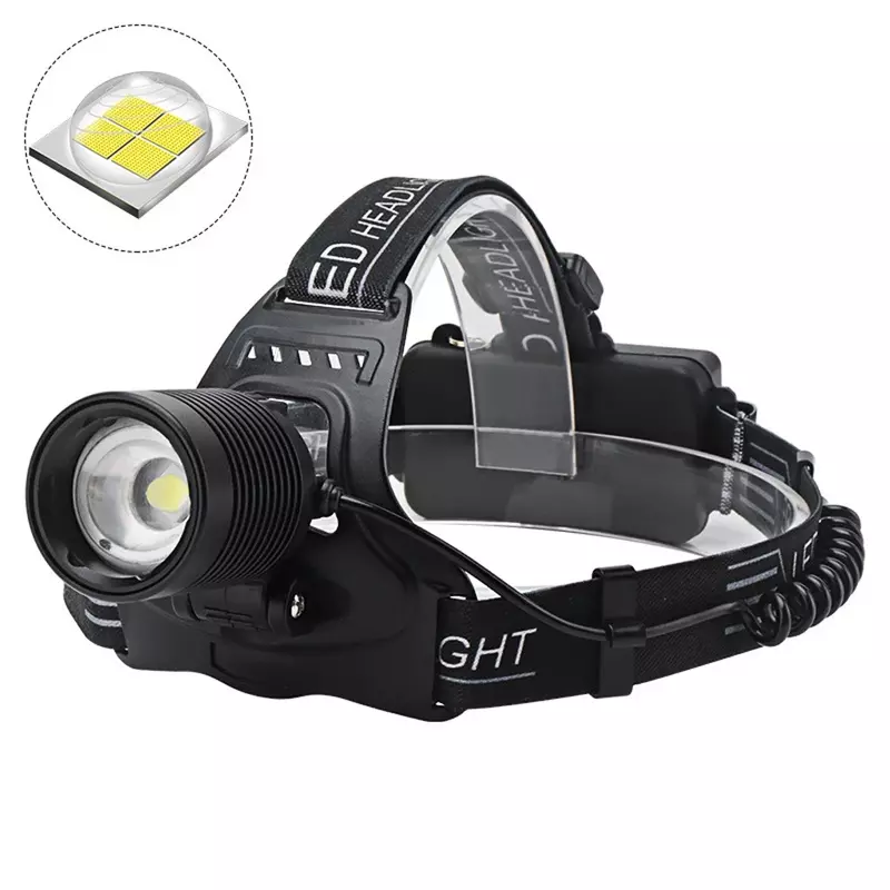 Налобный фонарь XHP70 с умным датчиком, мощный светодиодный фонарь с зарядкой от USB, Фонарь для рыбалки, лампы с зумом для XHP70, 18650
