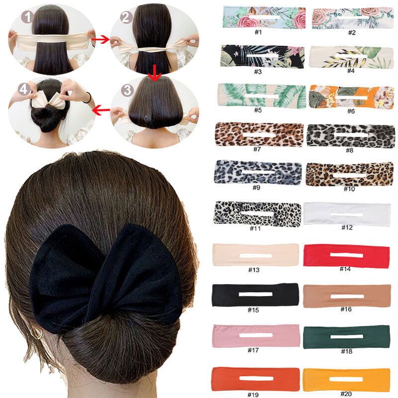 Mode Bowknot Haar Bands Für Frauen Scrunchie Haar Curler Stirnbänder Leopard Einfarbig Kopf Band Frauen Mädchen Haar Zubehör
