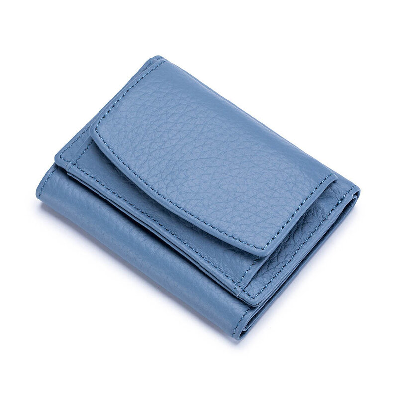 Portafoglio donna in vera pelle portamonete in pelle di vacchetta per portafogli donna porta carte fermasoldi Mini portafoglio donna piccolo 2021