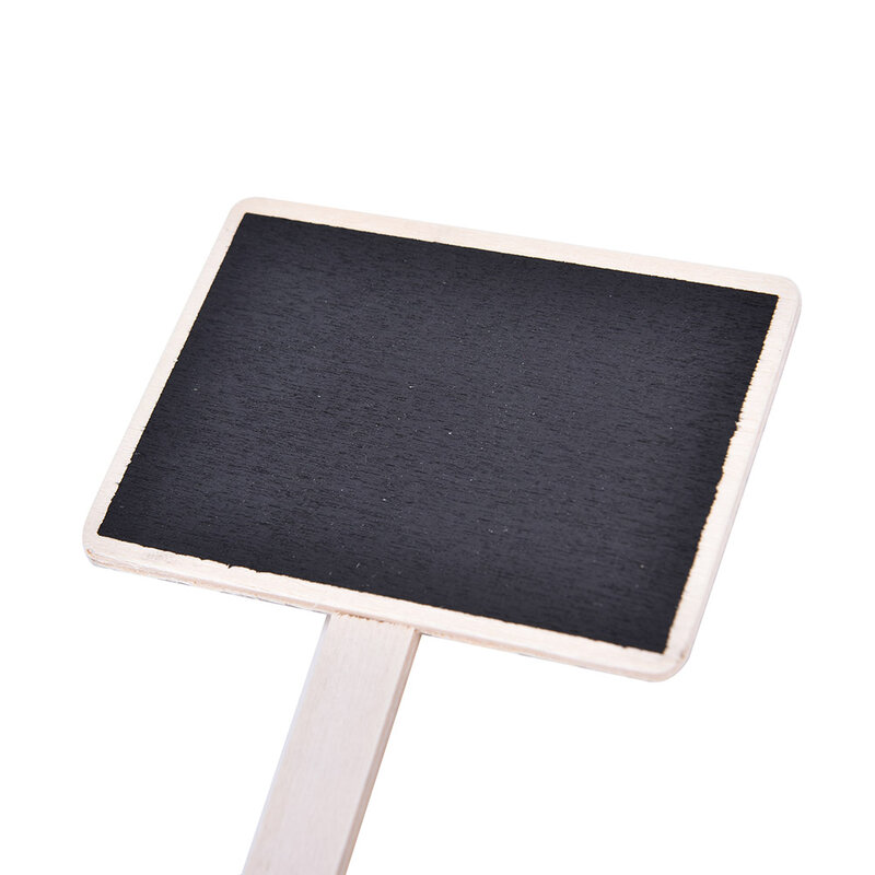 5 ピース/ロットクラシックミニレトロ木製黒板価格タグメッセージボードワードパッド黒板庭の花の木製カード