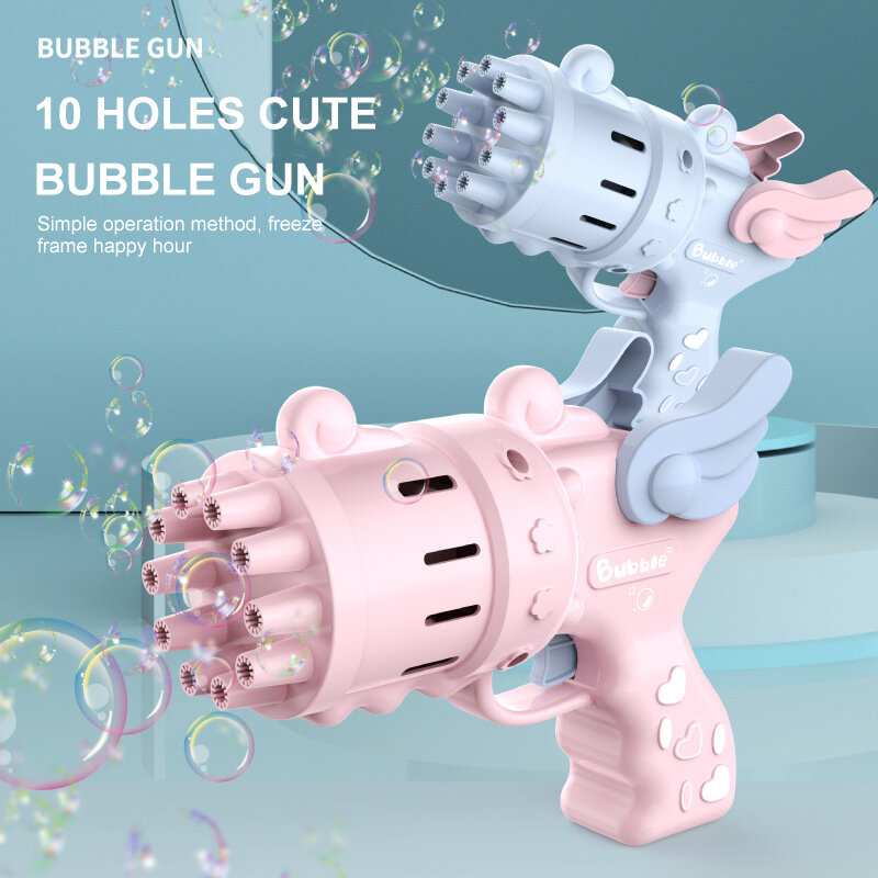 Brinquedos elétricos automáticos da máquina da bolha dos brinquedos da arma da bolha das crianças para a máquina plástica 2-em-1 da bolha elétrica