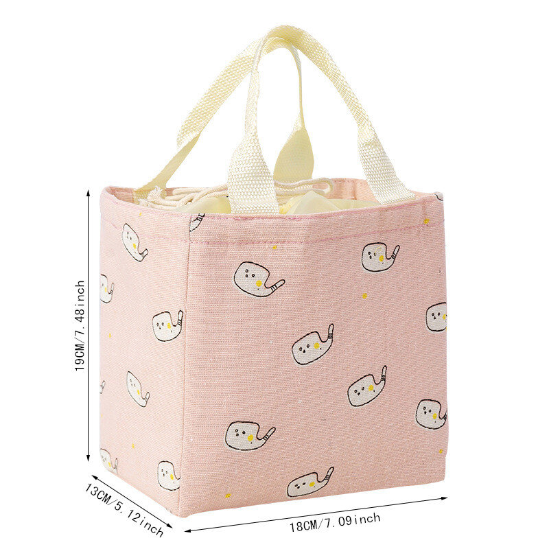 Герметичная водонепроницаемая сумка для ланча с кулиской, дизайн, Офисная сумка-холодильник для еды, портативная Детская сумка для пикника ...