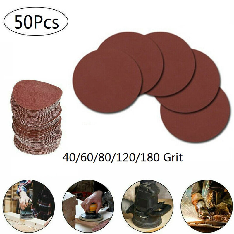 40-180 Grit Sanding Paper Alumina For cleaning Polishing 3inch/75mm Hook&Loop