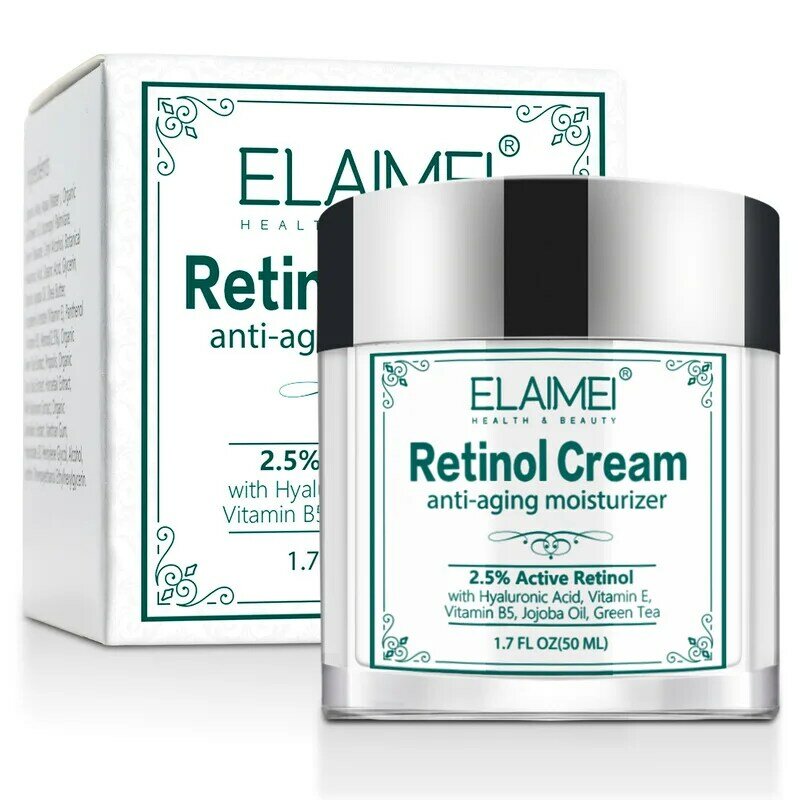 Gezichtscrème Retinol Hyaluronzuur Vitamine Een Crème Gezichtsverzorging Anti-Rimpel Hydraterende Crèmes Anti Aging Night Face Cream 50Ml