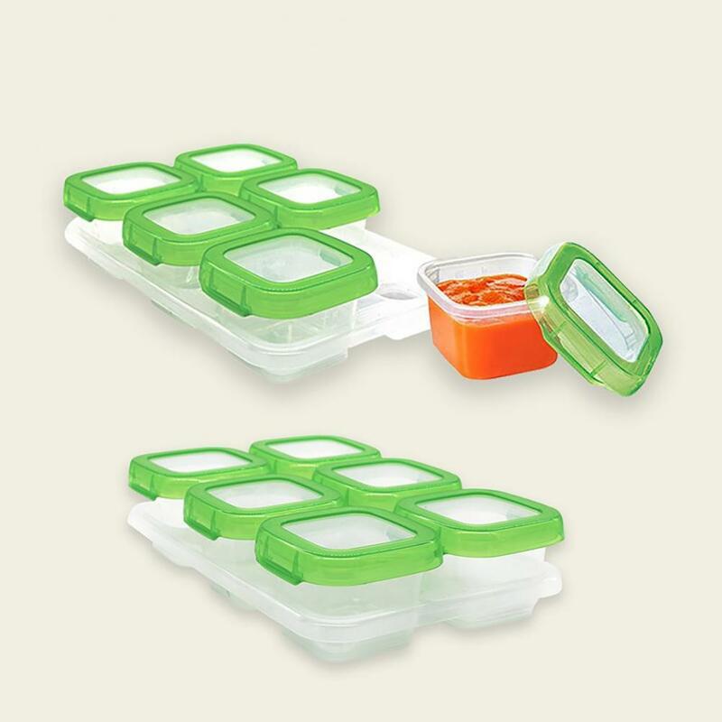 6Pcs Lebensmittel Box mit Grün Abdeckung Frische-halten PP Baby Lebensmittel Lagerung Box für Küche