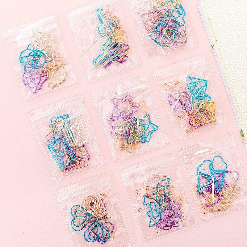 10 Pcs/lot Metal Bookmark Paper Clip School Office Supply Binder Clips Gift Stationery