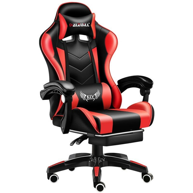 Masaż krzesło z podnóżkiem do gier podnieś fotel do gier ergonomiczne krzesło do pracy na komputerze dom umeblowanie z Lantern Sound RGB Chair