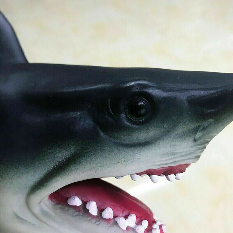 Pacynki rekina mody, lalki rekina zabawka do odgrywania ról, miękka guma realistyczna głowa rekina zwierząt morskich 6.3 cala szybka dostawa