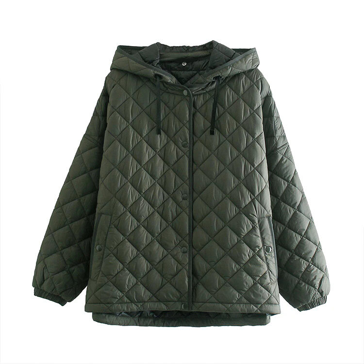 女性のカジュアルな長袖ジャケット,ボタン付きのシングルブレストの衣服,装飾的なフード付きの綿のジャケット,秋冬コレクション,2021
