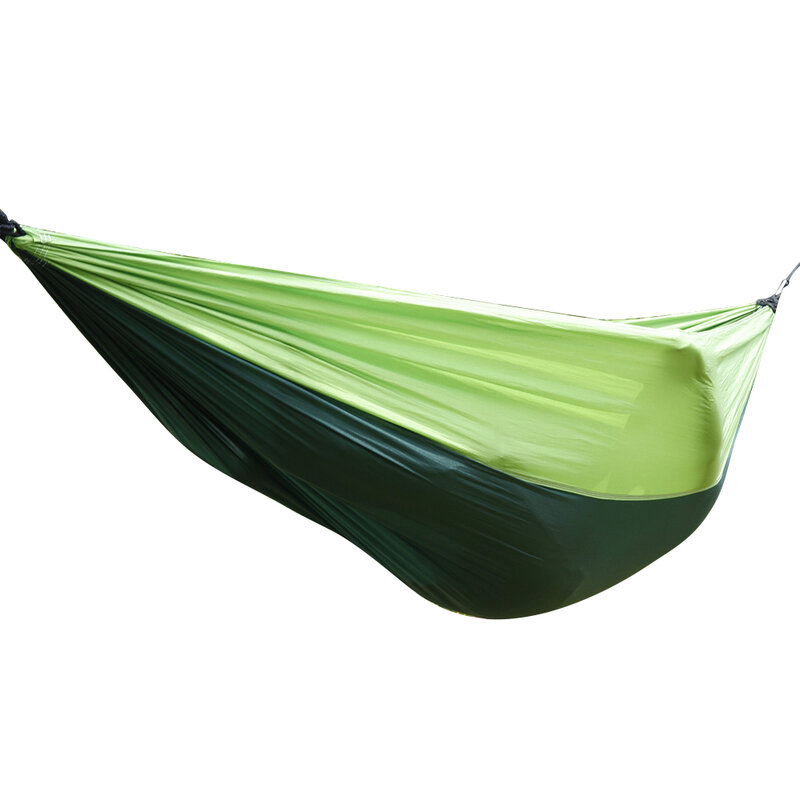 AT6737 Nylon Parachute Stof Dubbele Hangmat Colorblock Parachute Outdoor Doek Huishoudelijke Producten Hangmat
