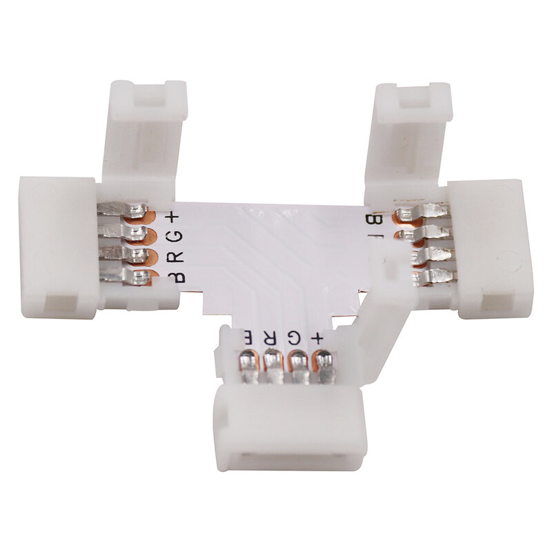 5 pces pcb conector para 10mm smd5050 rgb led faixa de luz led fita rgb fita