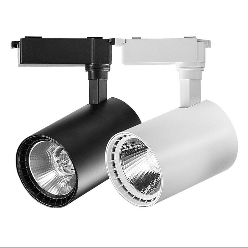 220V LED Track Light 12W 20W 30W 40W COB Rail Spotlight Lamp lampade Spot in alluminio per negozio di abbigliamento Display Home Decor