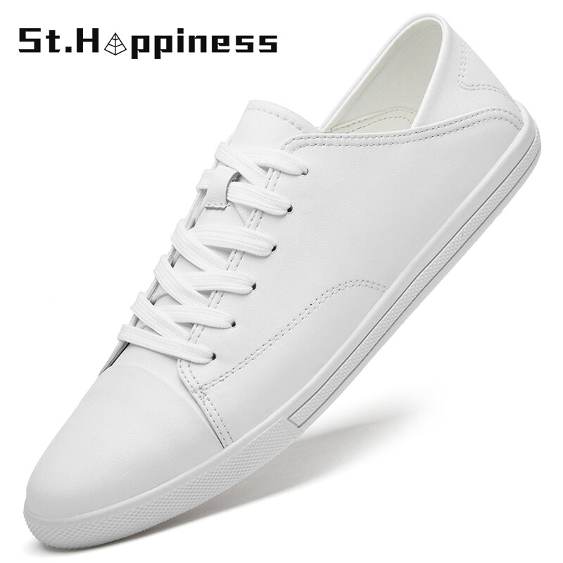 2021 New Summer Men Sneakers Fashion Leather Non-slip Skateboard Shoes Outdoor High Quality Soft Casual Walking Shoes Big Size