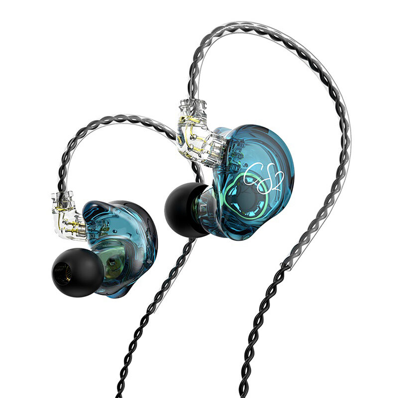 TRN-auriculares de alta fidelidad CS2 1DD, cascos dinámicos de graves HIFI para correr, deportivos, con cable de 3,5mm