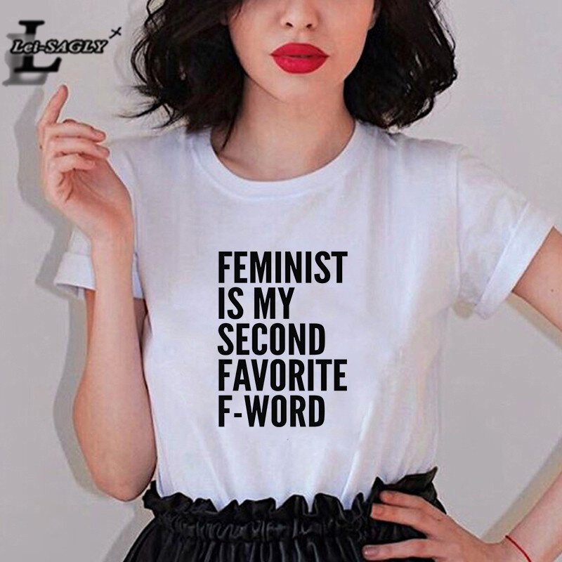 สาว Power ผู้หญิง T เสื้อตัวอักษร Feminist พิมพ์หญิงแขนสั้น Harajuku Ulzzang แฟชั่นเลดี้ยุโรปสไตล์เสื้อยืด