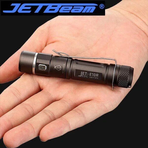 Jetray lanterna e10r max.650 lúmens alto brilho 4 modos edc flash flash flash led carregamento usb tipo c