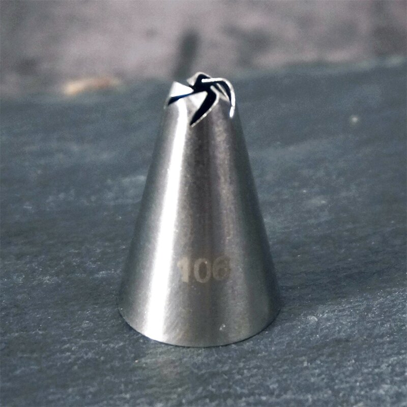 Boquillas para glaseado #106, herramientas de acero para hornear, tamaño pequeño