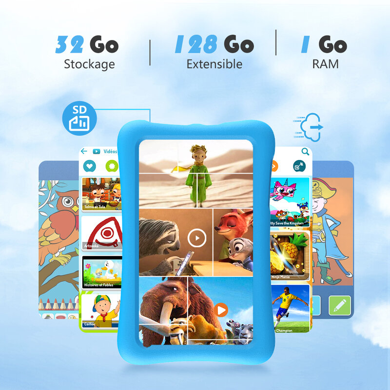 Vankyo-Tableta portátil Z1 para niños, Tablet MatrixPad de 7 pulgadas, 32GB de ROM, Kidoz, preinstalada, pantalla IPS HD, WiFi, Android, regalo para niños