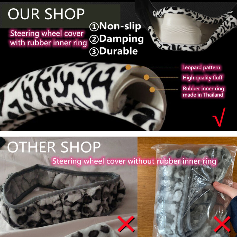 Leopard Print Auto Lenkrad Abdeckung Skidproof Protector Innen Teile Anti Slip Dekoration Abdeckungen Auto Styling Zubehör