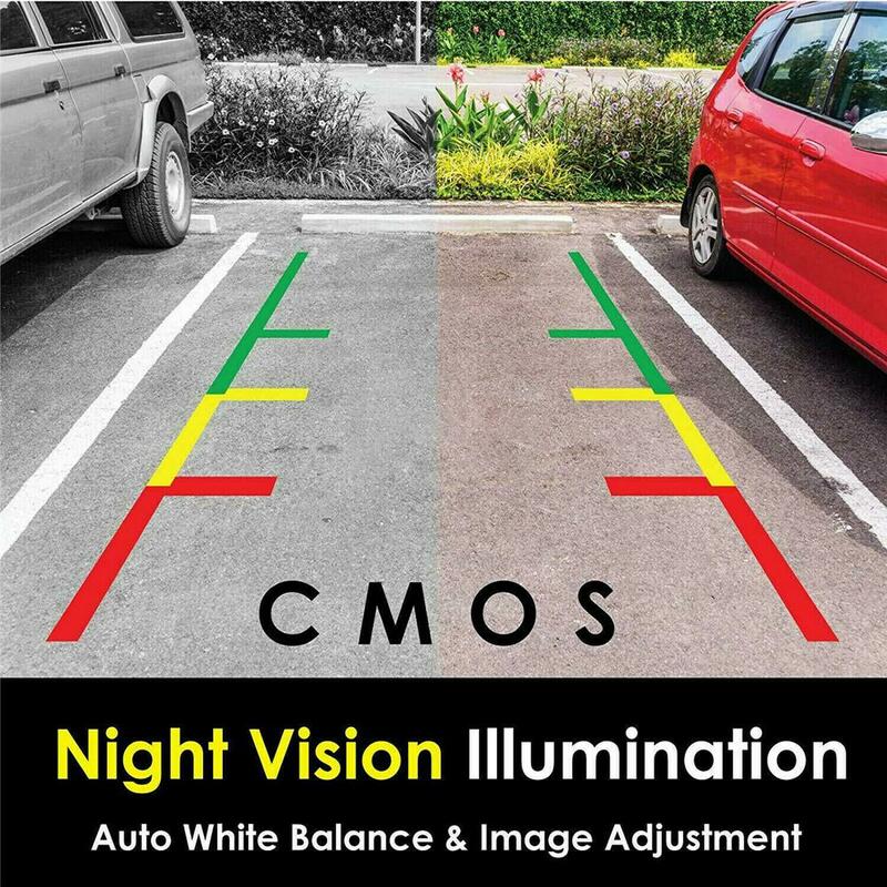Cámara de visión trasera para coche, 8 LED IR, marco de matrícula de EE. UU., impermeable, visión nocturna, cámara de respaldo inverso, accesorios para coche