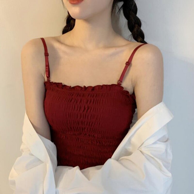 Regata feminina estilo coreano, camiseta de manga curta sem mangas para mulheres de verão 2021