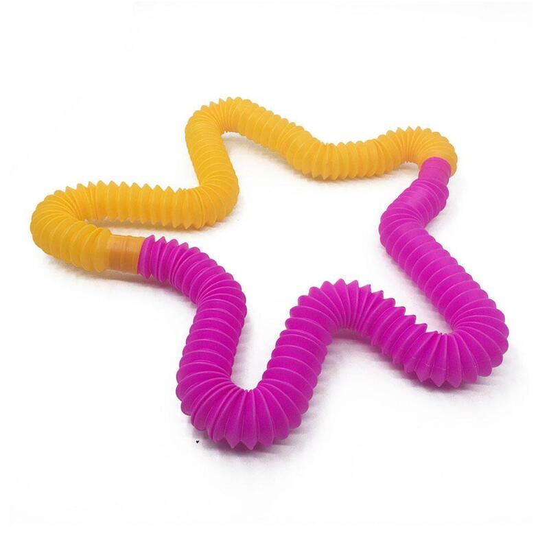 カワイイ子供用減圧おもちゃ伸縮性ベローズ感覚玩具色ストレッチチューブ楽しい伸縮チューブ