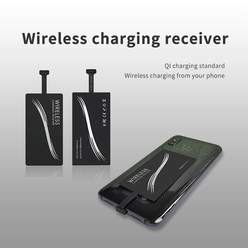 Qi Wireless Charger Type-C Universal Charging Receiver for Huawei P20 Pro P10 Plus Xiaomi Mi8 Mi6 for USB Type C