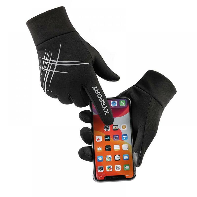 Men Winter Warm Touchscreen Gloves Soft Plus Velvet Full Finger Mittens Female Anti Slip Outdoor Sports Cycling Skiing Gloves