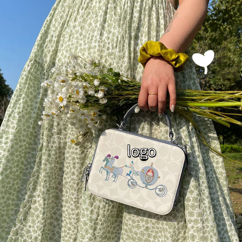Bolso de hombro de la Cenicienta de Princesas de Disney, Mini bolsa de teléfono con pegatinas clásicas para cámara y monedas