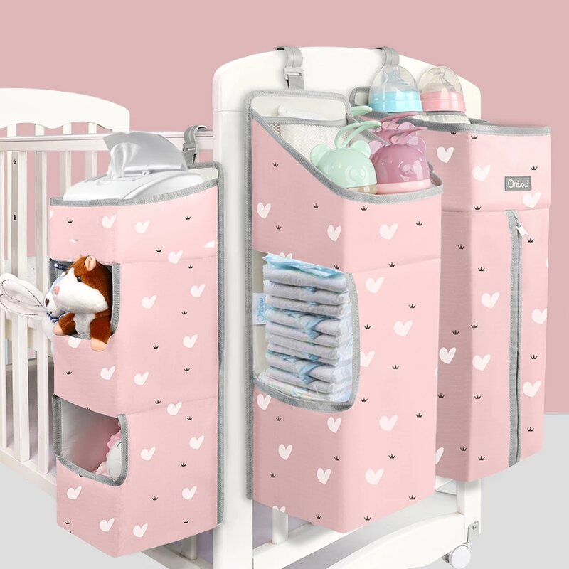 Orzbow – organisateur de lit de bébé, sacs suspendus pour nouveau-né, ensemble de literie pour bébé, organisateur de couches, sac de rangement de linge de lit pour enfants